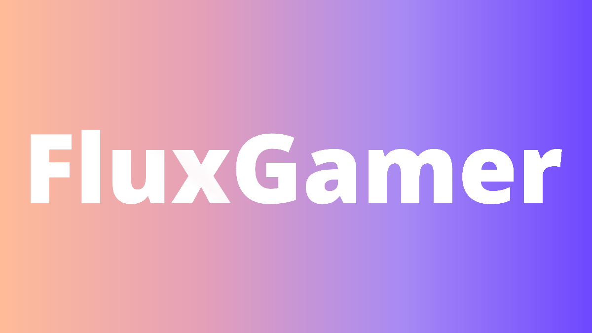 FluxGamer wordmark on gradient background